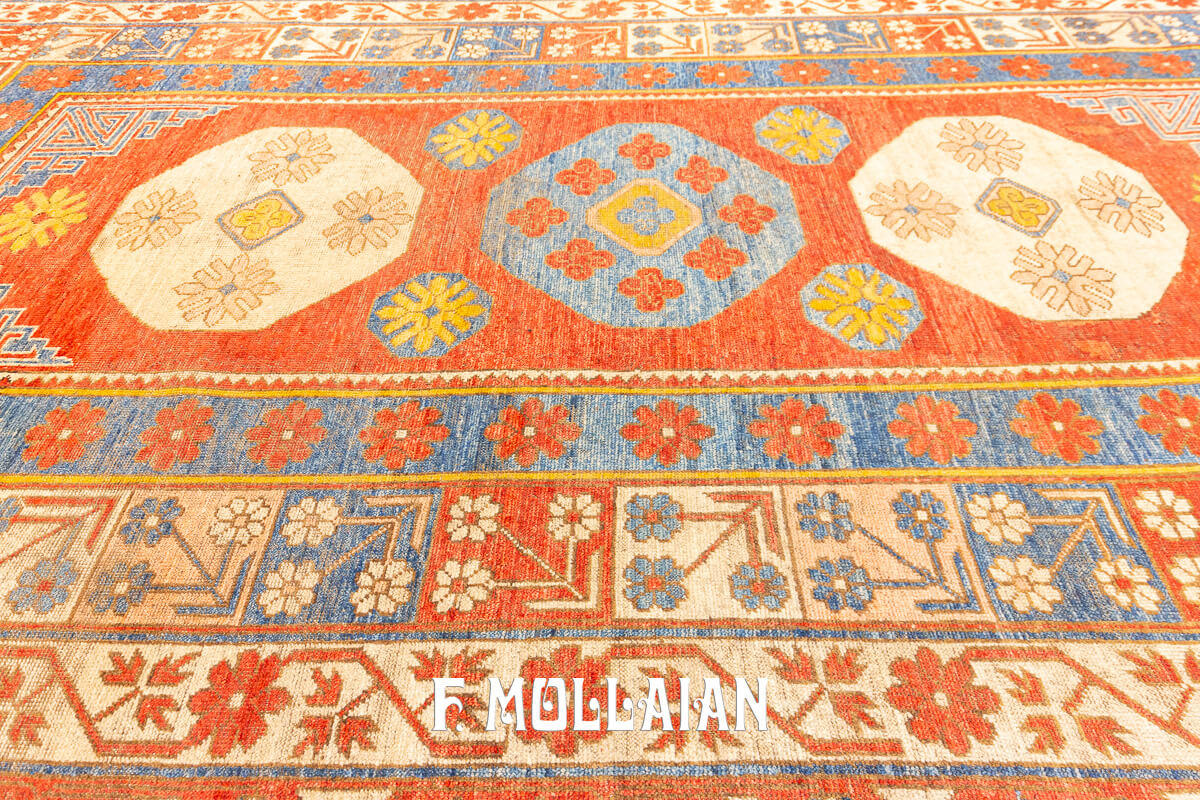 Antique Khotan Rug Red/Blue Color n°:962698